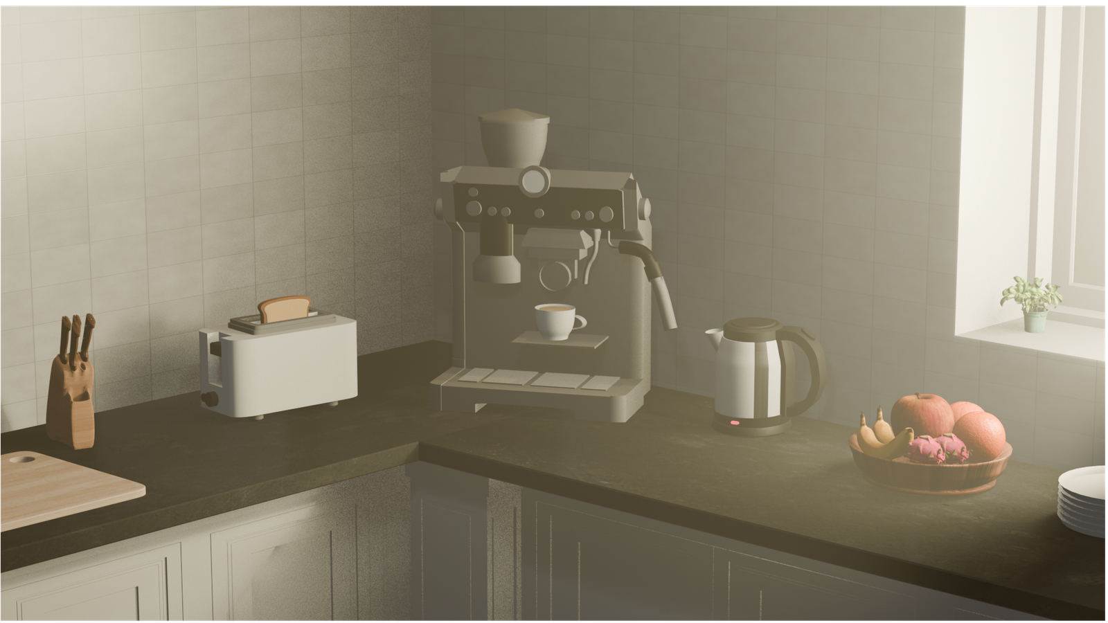 Sunlit Morning Kitchen by Angelo Hermo Rocha